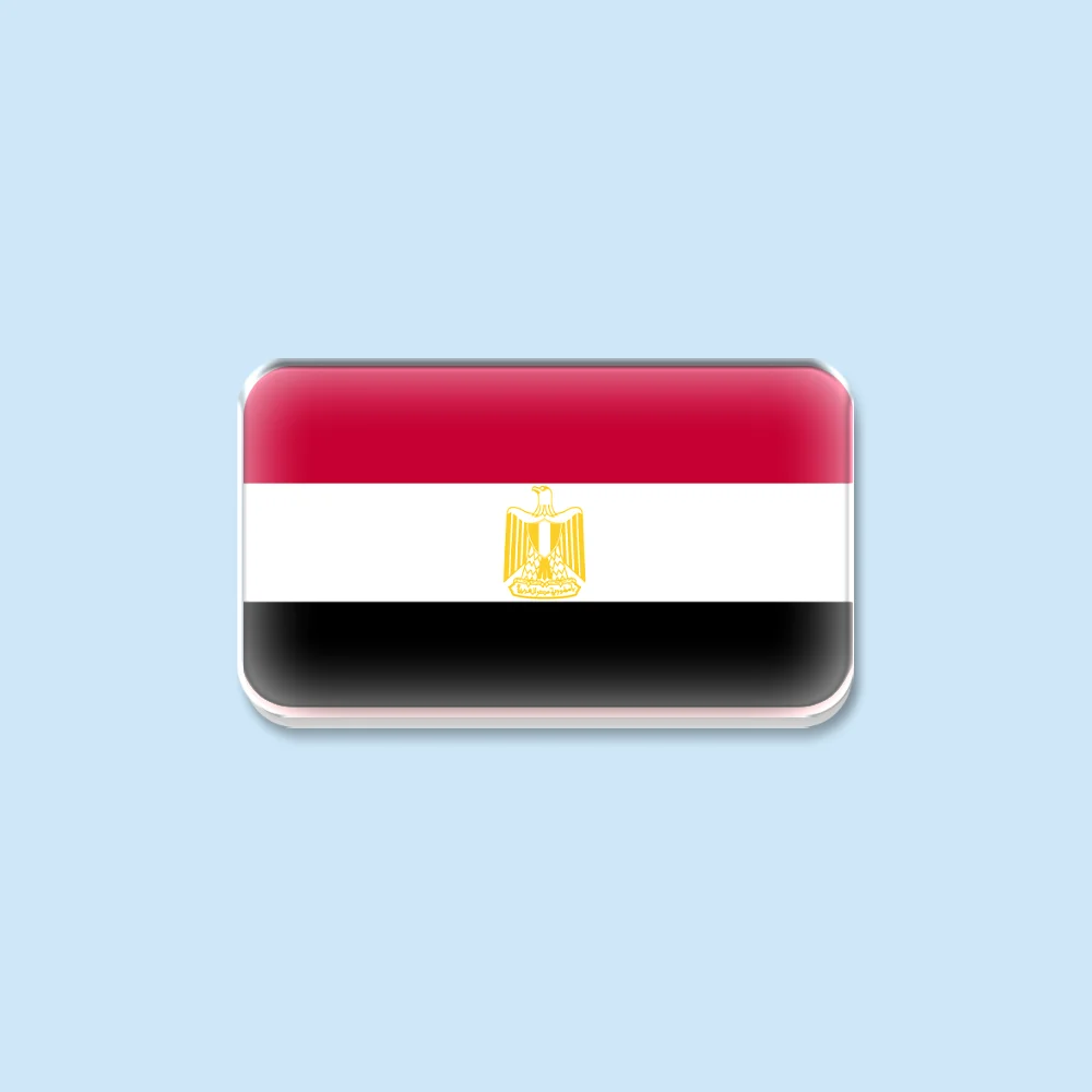 Acrylic Egypt Flag Brooch Pin Travel Souvenir Lapel Pin for Clothes Backpack Accessories