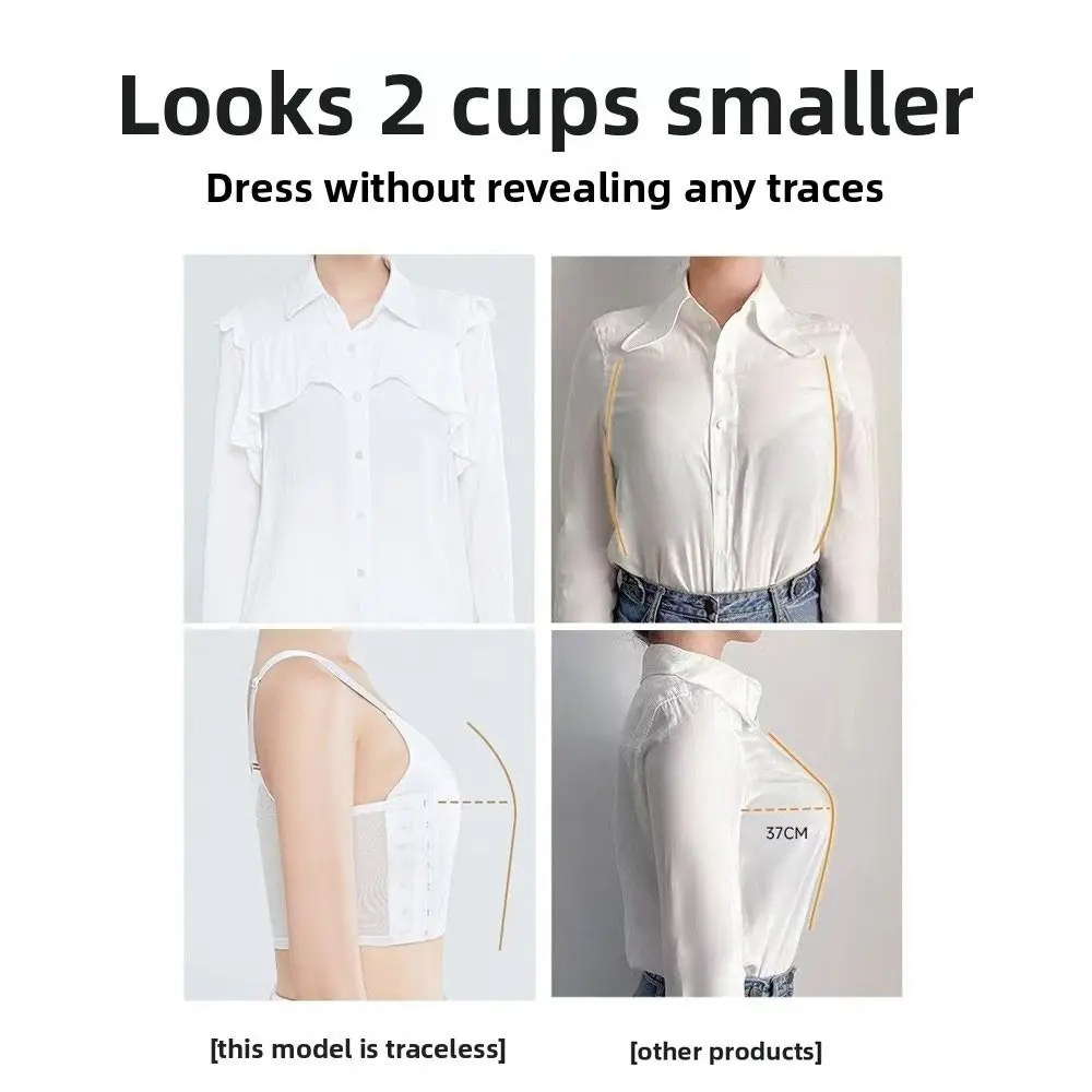 Slimming Style Sports Bralette Breathable Fabric Seamless Design Chest Shaping Underwear Thin Style Nylon Fabric Sports Vest