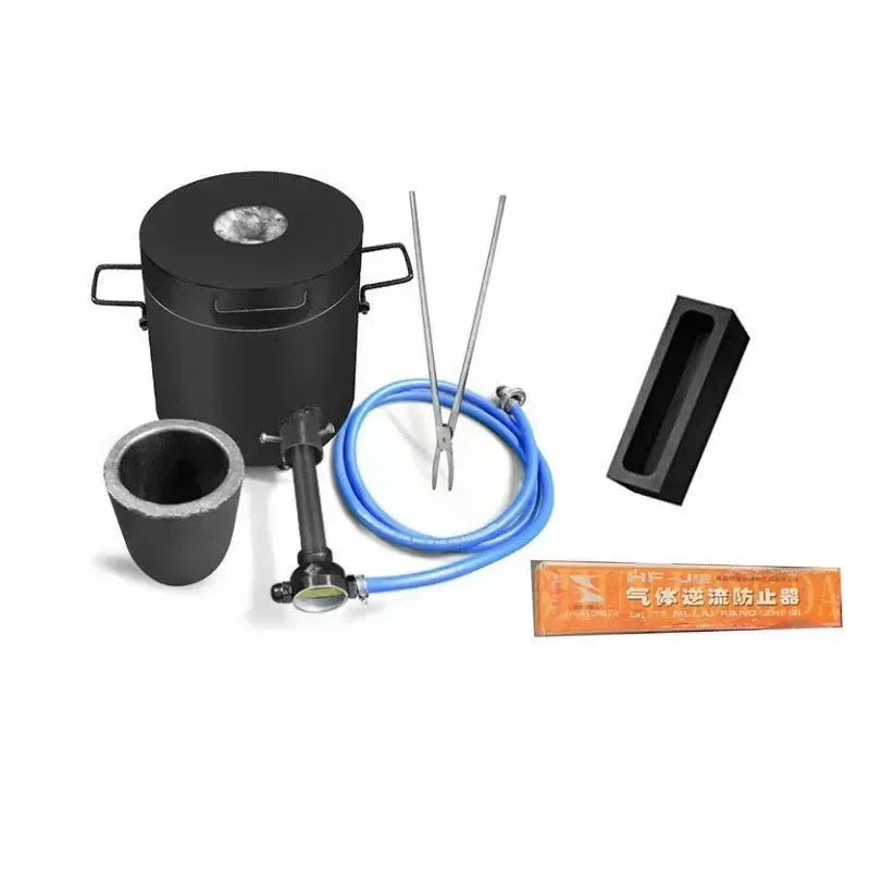 

New Portable Small Metal Furnace Jewelry Casting Furnace 1-10kg Melted Copper Gold, Silver, Liquefied Gas High Temperature 1500