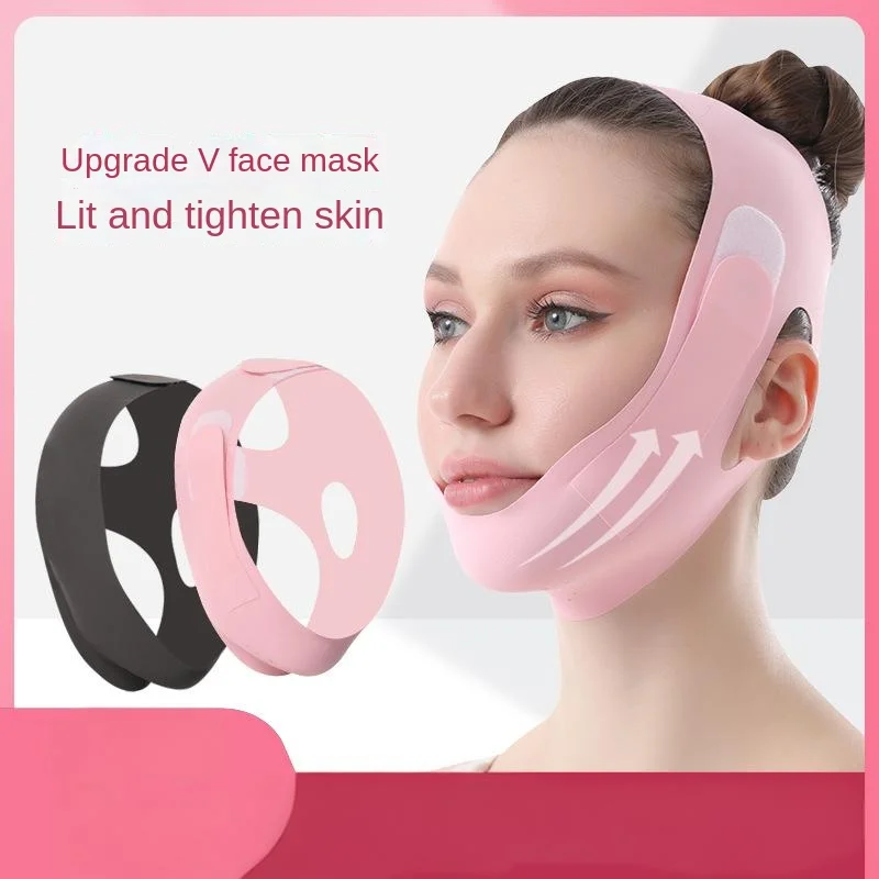 Face Shaper Band Breathable Face Lift Strap V Shape Contouring Adjustable Slimming Band Night Comfort Support Graphene Lifting