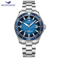 BORIAGE NH35 Automatic Mechanical Watches Luxury Men's Watch Stainless Steel Water resista 100m Dive Watches Luminous Wristwatch