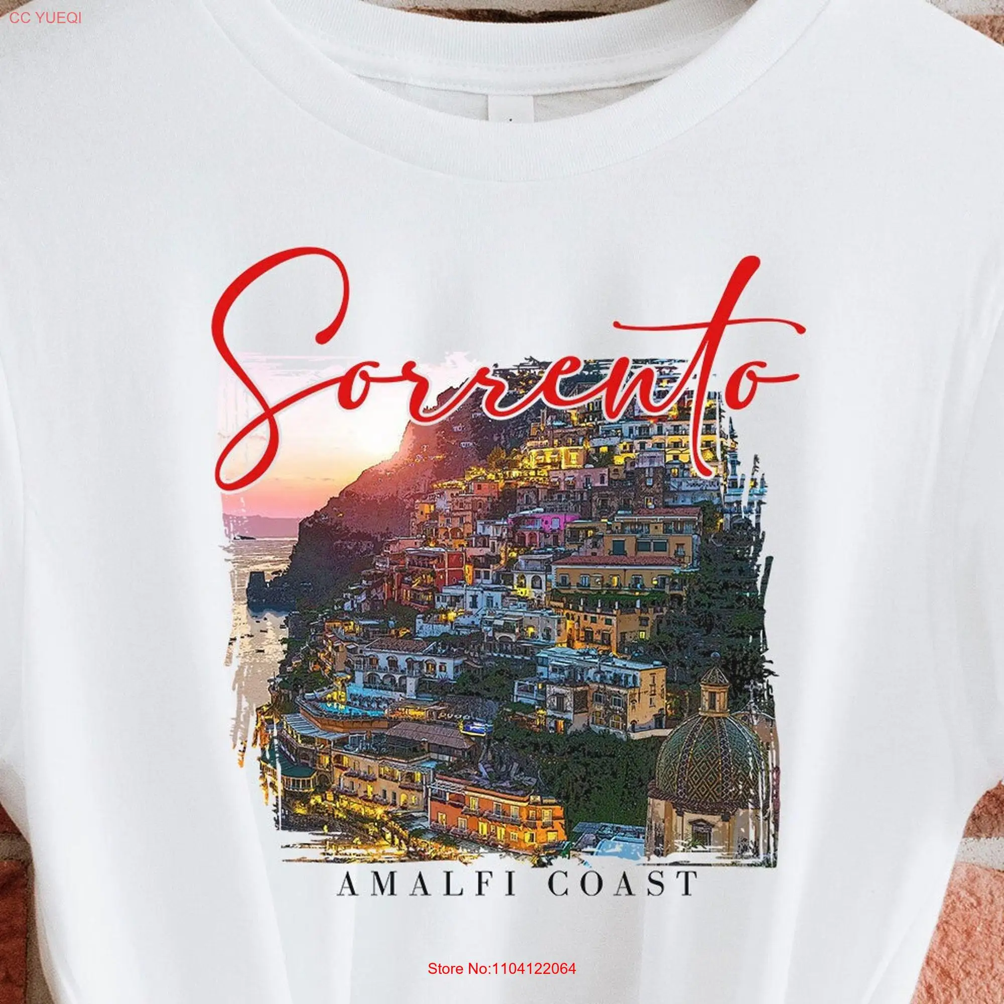 Sorrento T Shirt Italian Town Campania Italy Vacation Amalfi Coast long or short sleeves