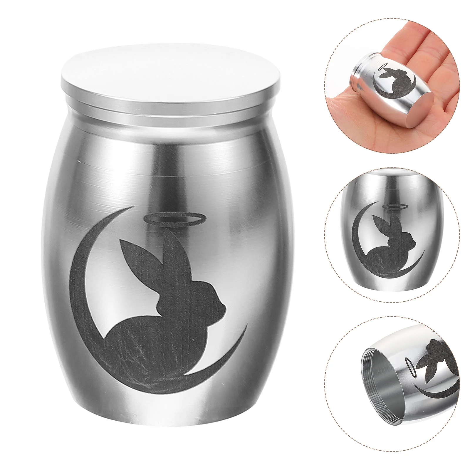 Rabbit Urn Mini Keepsake Urns Small For Ashes Bunny Pet Stainless Steel Parrot Adult Cat