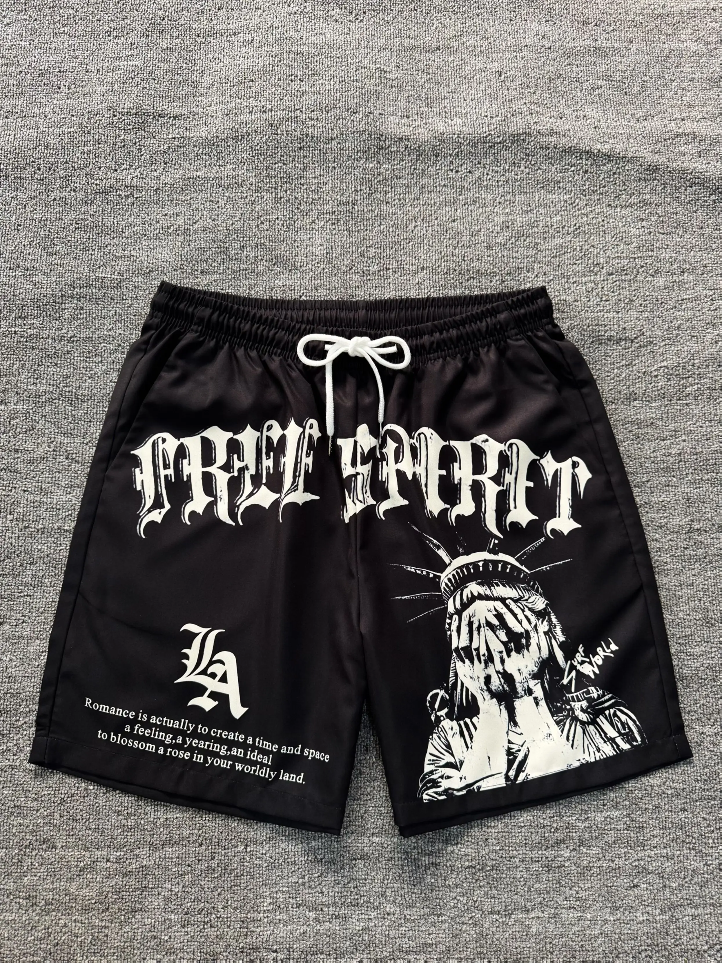 Men's short pants with Jesus print breathable and lightweight suitable for casual roller skating hip-hop style and streetwear