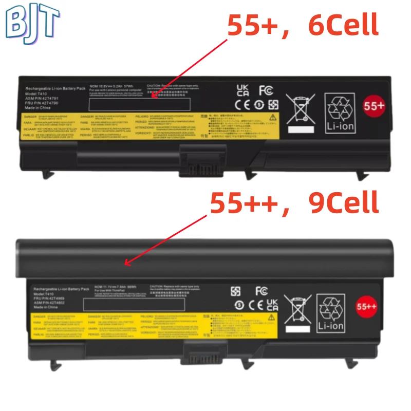 

55+ 55++ New Laptop Battery For Lenovo ThinkPad SL410 L410 SL510 L510 T410 T510 E40 E50 E420 L412 L420 L521 W510 E520 42T4708