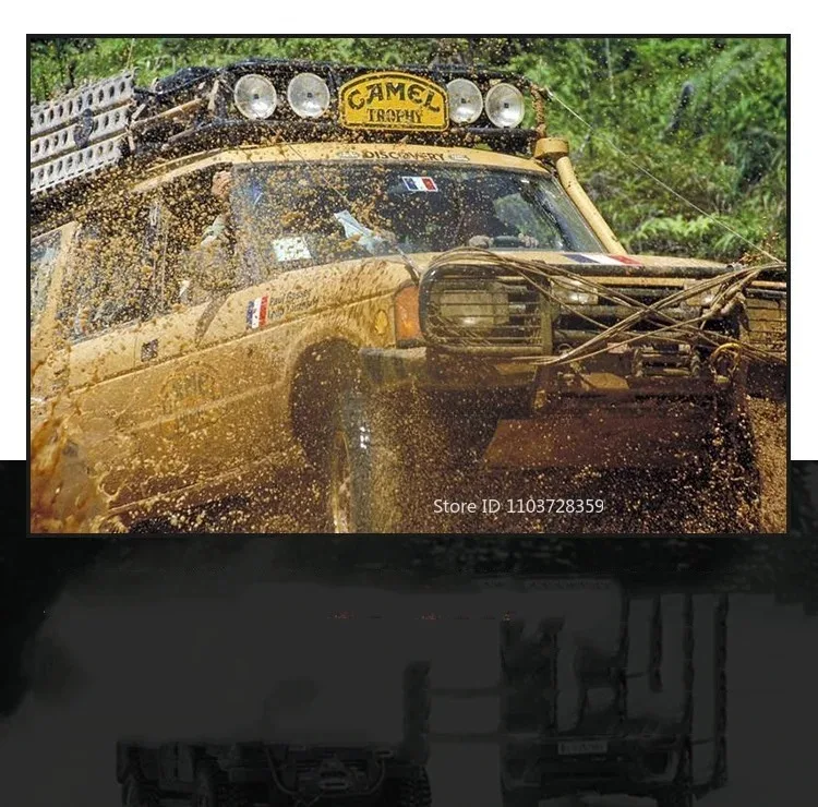 1:28 Camel Cup Land Rover Defender Modellauto Spielzeug Legierung Druckguss UNIMOG RV Geländewagen Sound Licht Türen geöffnet Kinder Geschenke – Detail 2
