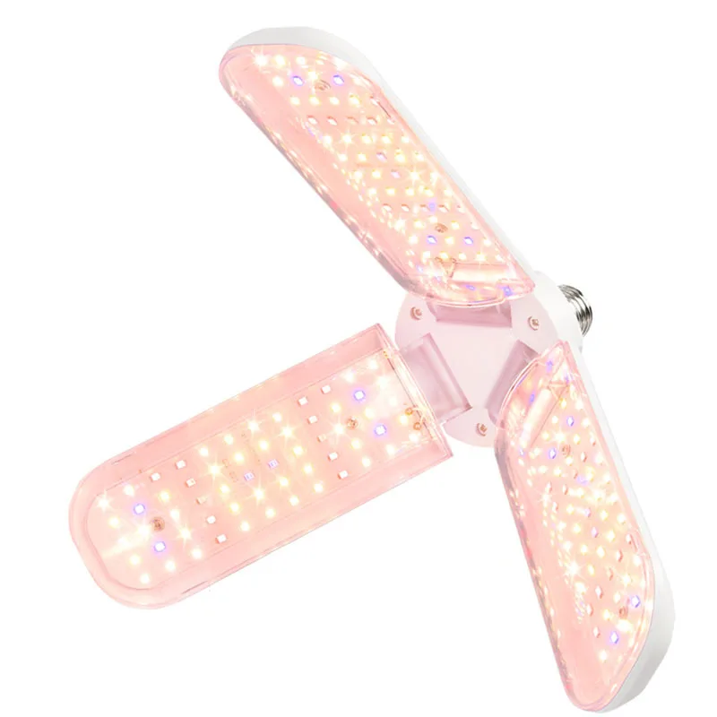 ไฟปลูกพืชแบบ LED สเปกตรัมเต็มรูปแบบรุ่นใหม่ล่าสุด 24W 36W 48W หลอดไฟ E27 ไฟฟื้นฟูพืช สีขาวนวล สำหรับปลูกผักในร่มในโรงเรือน