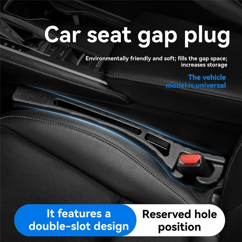 

Crevice Drop Blocker 1Pair Car Seat Gap Filler Side Seam Plug Strip Leak-Proof Filling Strip Seatbelt Hole