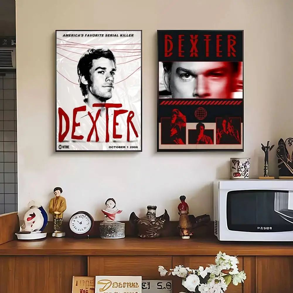 D-Dexter Michael C.Hall Classic TV Posters Kraft Paper Vintage Poster Wall Art Painting Study Aesthetic Art Wall Stickers