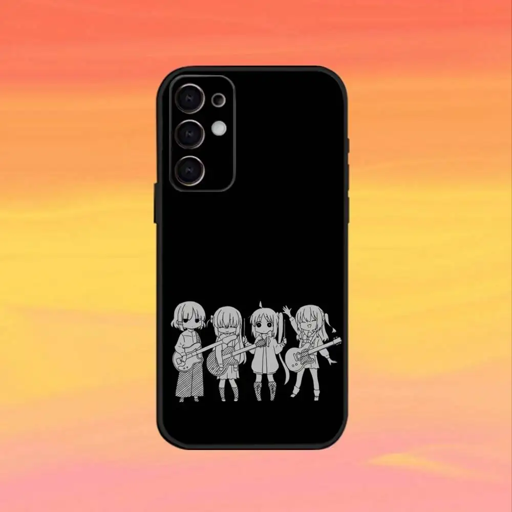 De B-Bocchi the Rock B-Band Funda de teléfono para Samsung S25, S24, S23, S22, S21, S20, Ultra, Plus, FE Funda suave negra