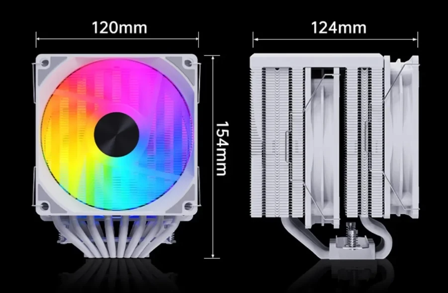 Snowman 8 Heat pipes CPU Cooler Air Radiator Tower-Type Heatsink Temperature Controlling Noise-Free For Intel&AMD Processors