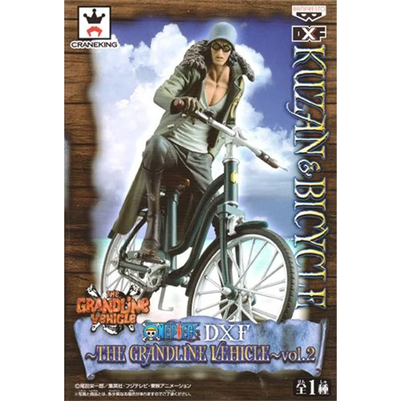 Banpresto ONE PIECE DXF KUZAN & BICYCLE THE GRANDLINE NEHIGLE Vol.2 Anime Figuras de ação Ornamentos colecionáveis Modelo presente