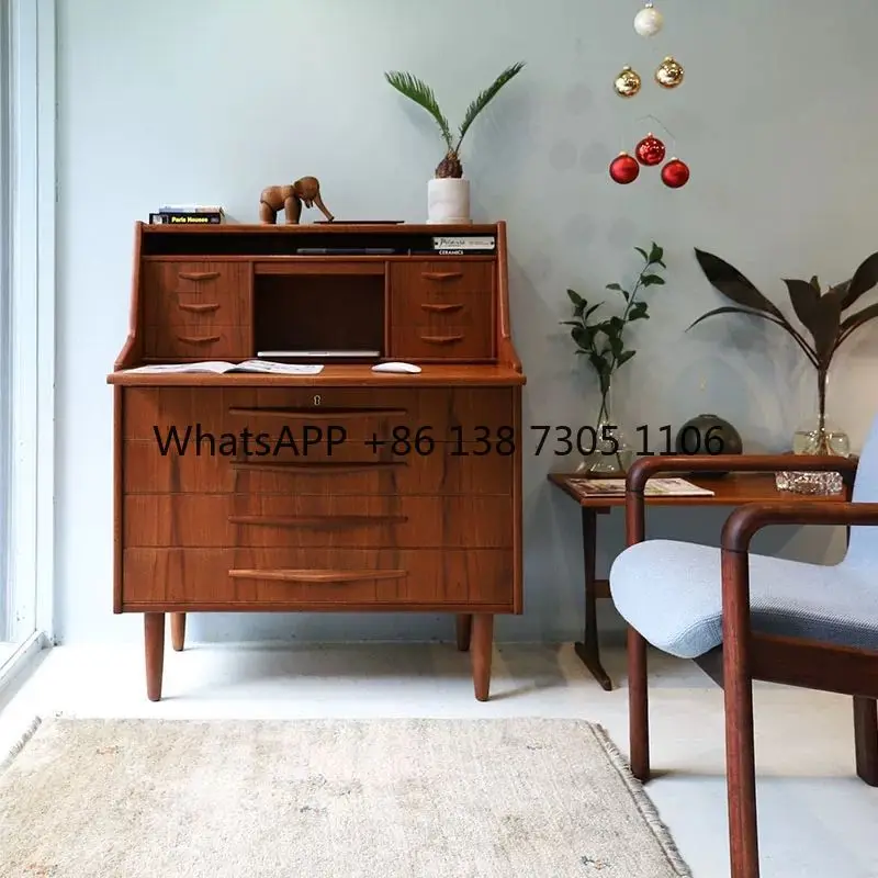 

Trojan horse medieval, secretary cabinet, Nordic style multi-functional dresser with pull-out writing table