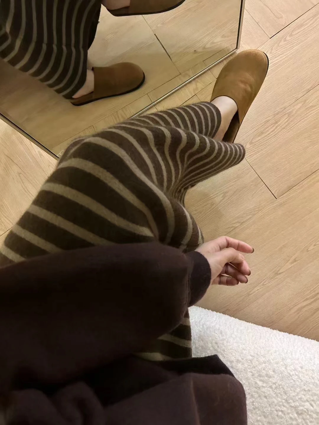 

Retro Plaid Knitted f Skirt Women's High Waist Slim Straight Leggings Spring Autumn Polyester Fiber Ci Walk Sle