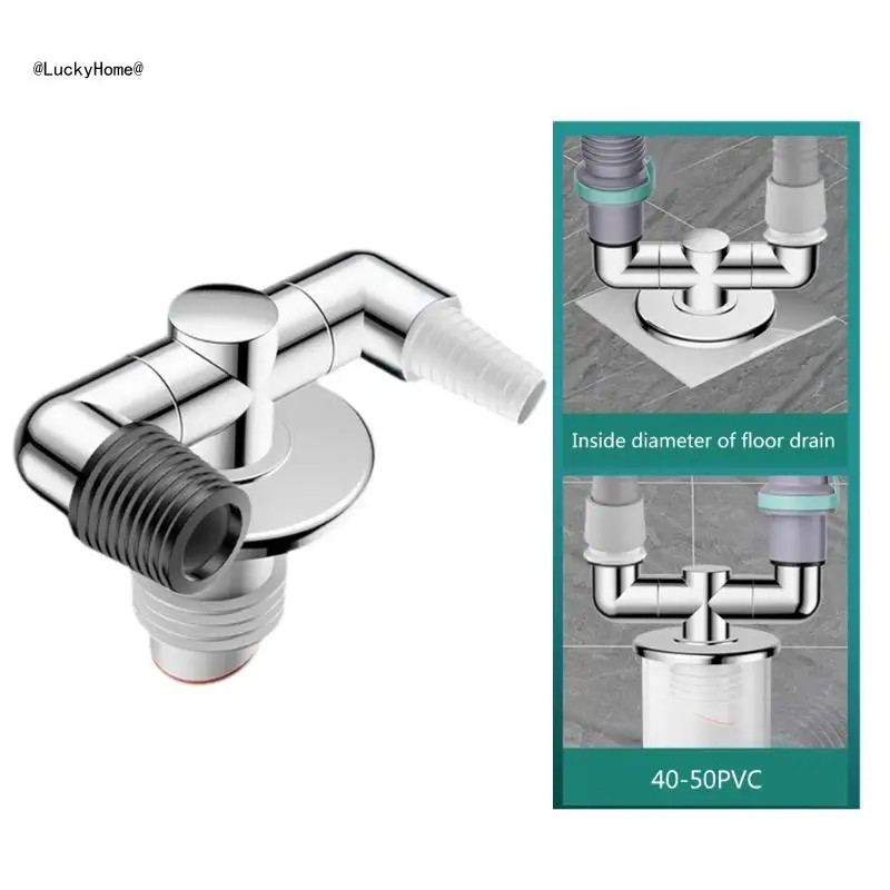 Wasmachine Afvoerputje Adapter AntiOverflow Badkamer Pijp Riool Connector AntiOverflow Waterleiding Adapter 11UA