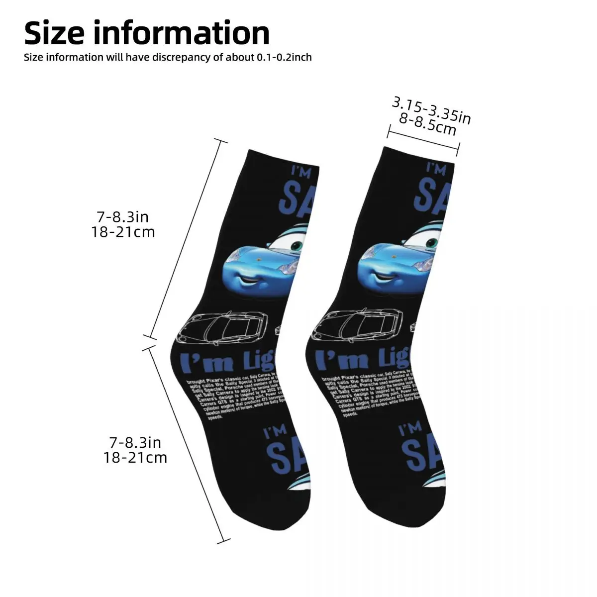 Winter Warm Hip-hop Unisex Sally I\'m Lightning Cars Socks Mcqueen Breathable Basketball Socks