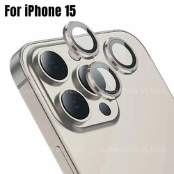 2-3Pcs Camera Protector For IPhone 15 16 Pro Max Metal Ring Lens Glass For IPhone 15pro Max 15Plus Back Lens Cap Cover