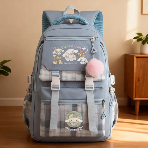 Imagen 2 del producto 2025 Sanrio nueva mochila bonita de dibujos animados de Hello Kitty regalo para niños mochila de moda multifuncional para estudiantes