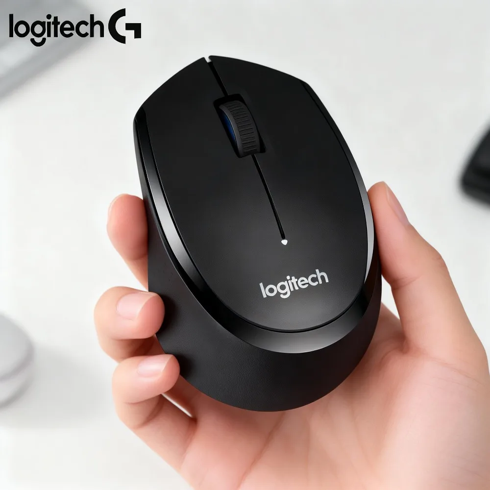 

Беспроводная бесшумная мышь Logitech M330 Ergonomic Contour с эргономичным дизайном и комфортным захватом, бесшумные клики, для офиса, дома, ПК, компьютерные аксессуары