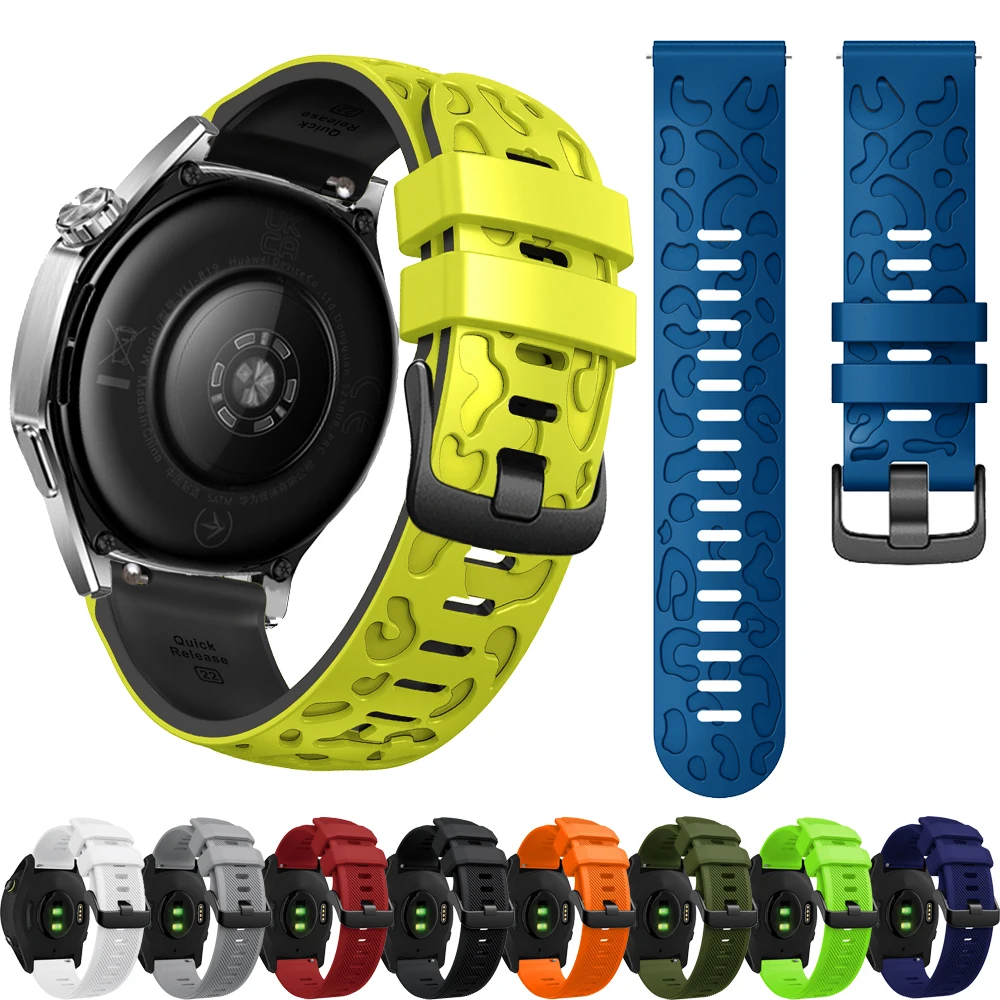

Силиконовый ремешок 22 мм для Huawei Watch GT5 Pro/GT5 4 3 2 46 мм, оригинальный браслет для Huawei GT Runner, спортивный ремешок Galaxy watch 46 мм