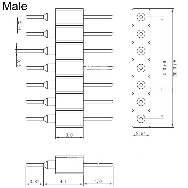 5PCS 40Pin 2.54mm Round Hole Female Connector Round Connector Single Row Double Row Connector Digital Tube Socket Arduino