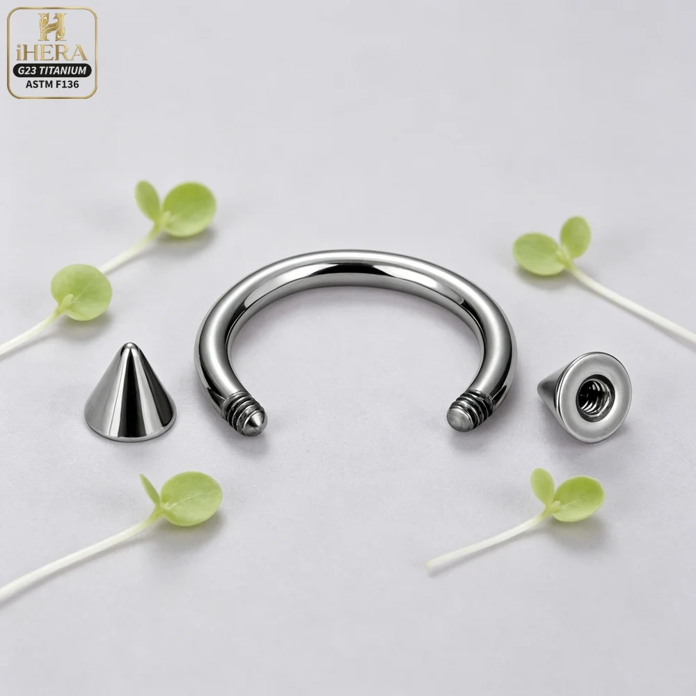 10 Stück Großhandel G23 Titan Labret Lippenpiercing Augenbrauen-Nasenring C-Stab für Damen Septum-Piercing Körperschmuck – Detail 28