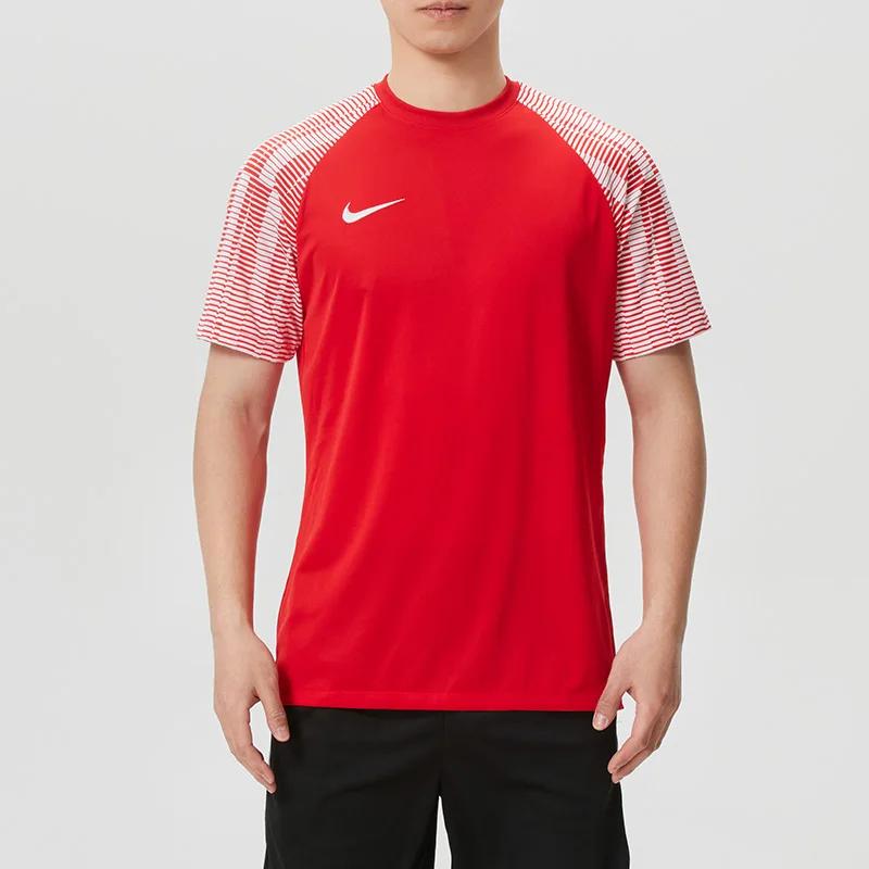 Ropa deportiva Nike de manga corta para hombre, ropa informal de cuello redondo y media manga para baloncesto, ropa de secado rápido, camiseta cómoda de seda helada Ib8761-657