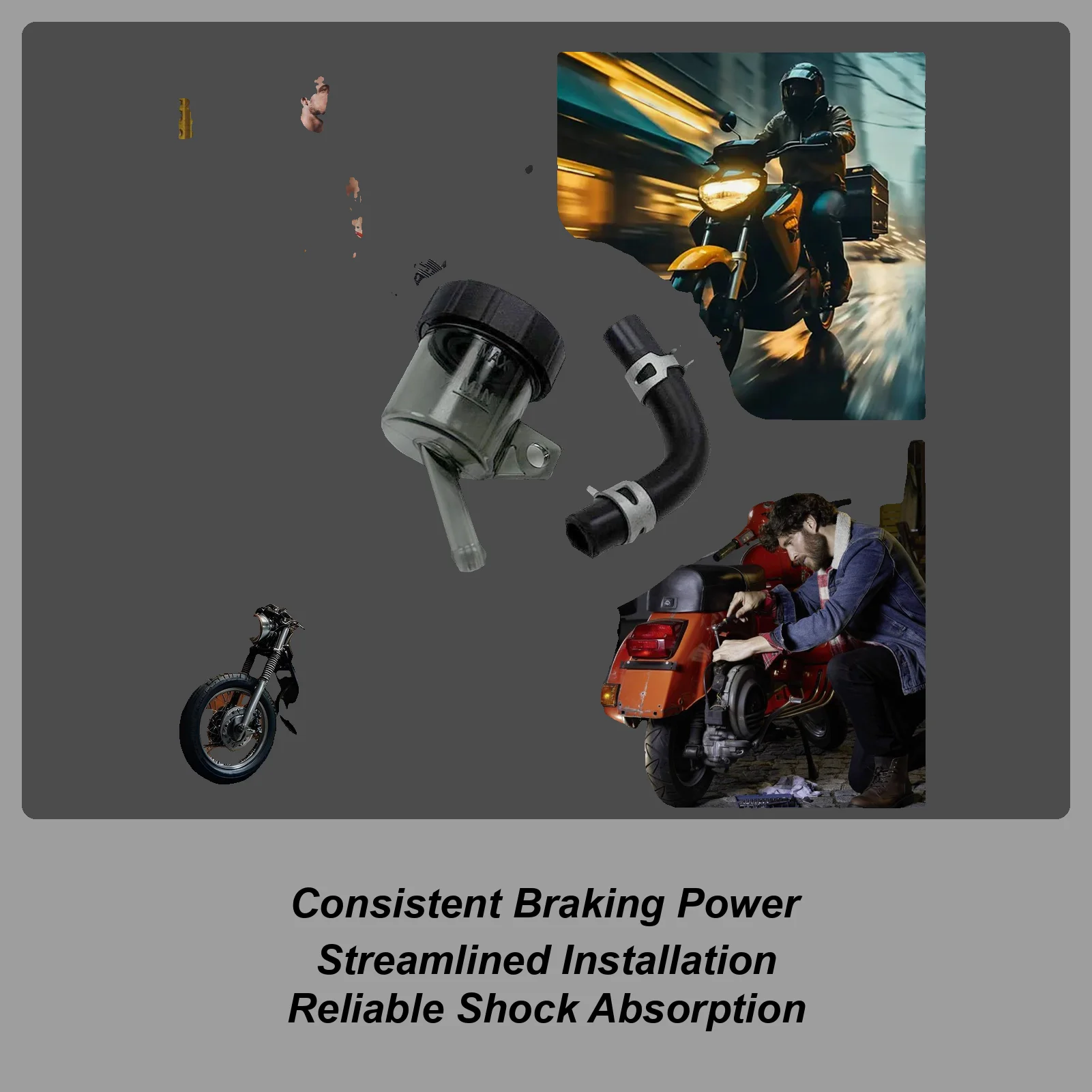 Motorcycle Brake Fluid Reservoir Oil Cup Modification Part Rear Brake Motorcycle Master Cylinder For Motor Dirt Bike ATV Replace