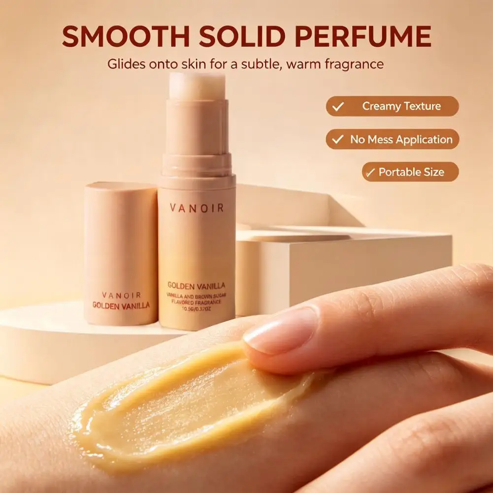 Portable Refreshing Light Fragrance Solid Cream Plant Extract Essence Moisturizing Stick Vanoir Golden Vanilla Solid Balm Stick