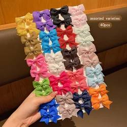 40 colorful internet celebrity bow hair clips Korean version sweet hair accessories with random colors