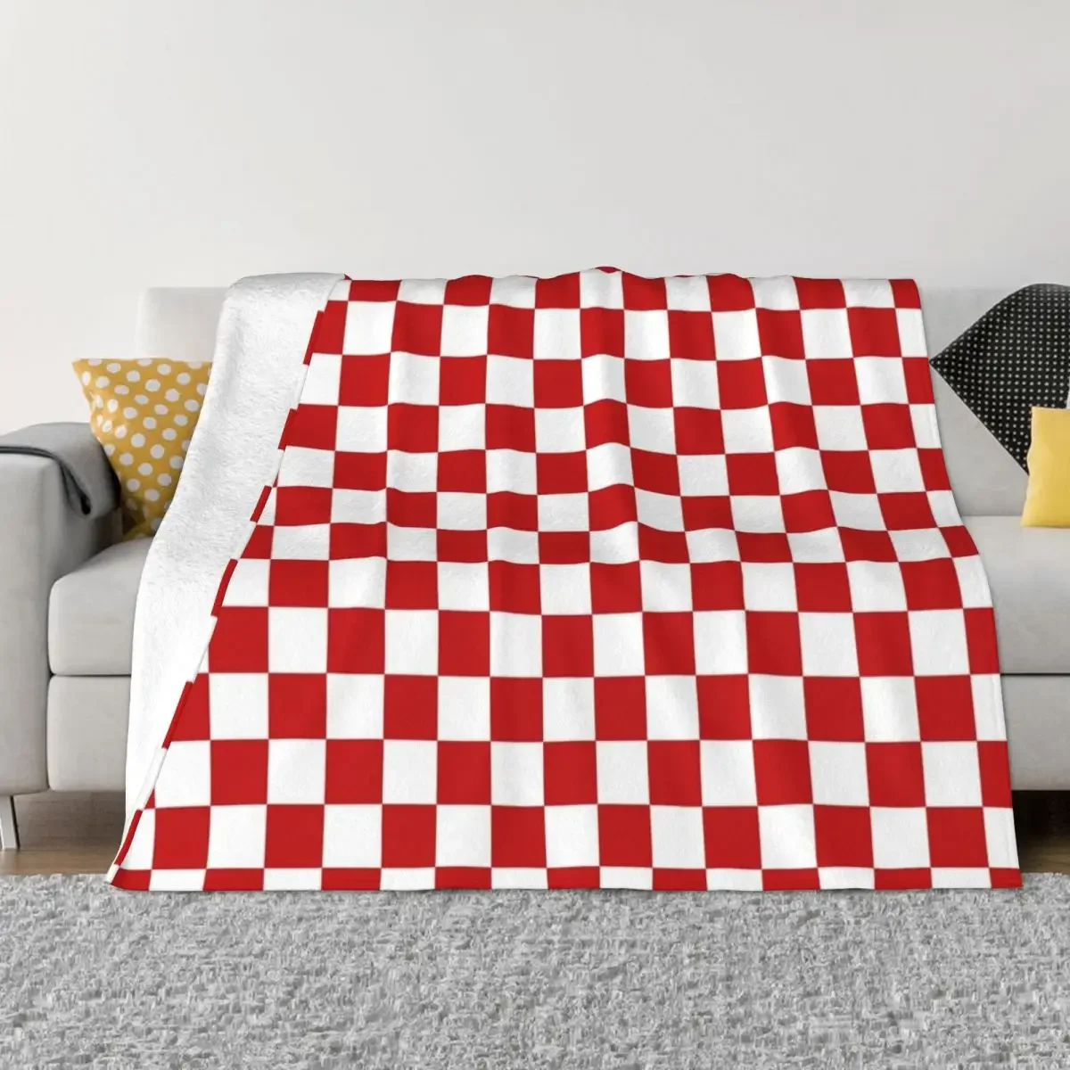 

Cherry Red And White Checkerboard Pattern Throw Blanket Luxury St wednesday Blankets