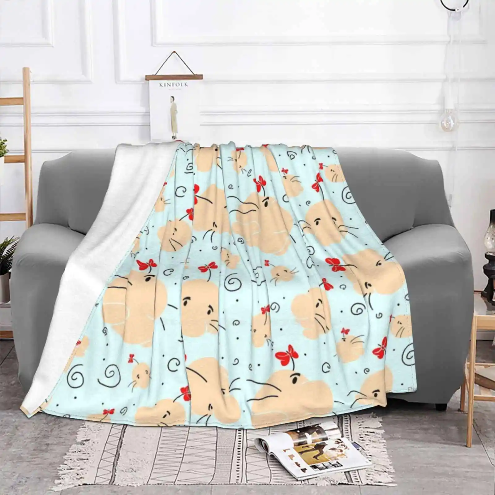 Patterns Of Mr. Saturn Low Price New Print Novelty Fashion Soft Warm Blanket Earthbound Mother 2 Mother Series Mr Saturn Ness