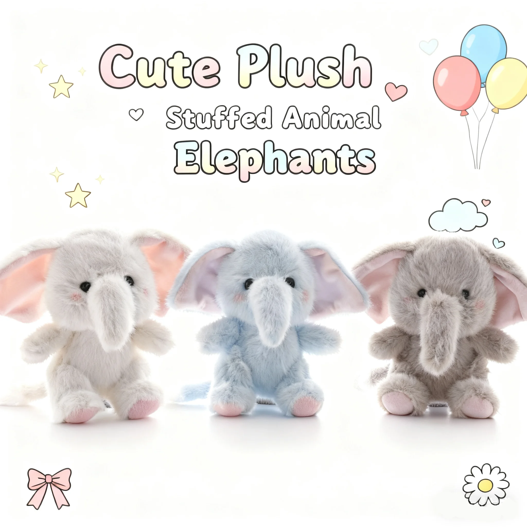 Mini éléphant en peluche, animaux en peluche, cadeaux de fête, jouets en vrac, porte-clés en peluche, Animal en peluche pour enfants, cadeau de fête