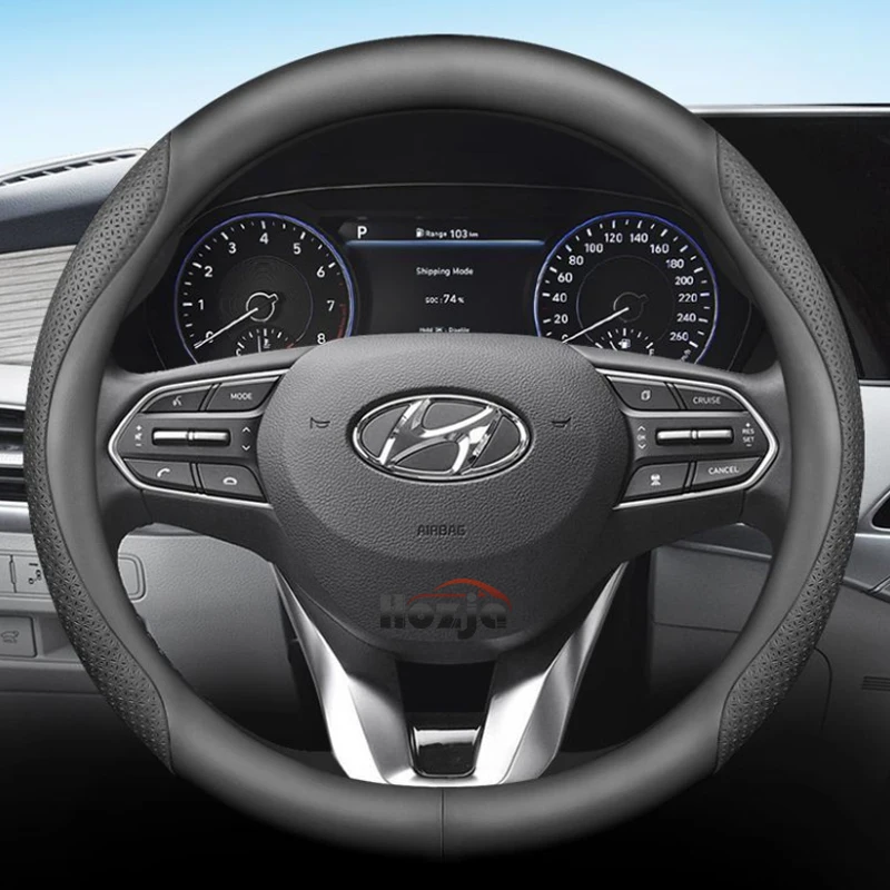 Car Steering Wheel Cover for Hyundai I20 I30 N Line Kona Santa Fe Tucson Nx4 Grand I10 Sonata Elantra Ioniq 5 2025 Accessories view 2
