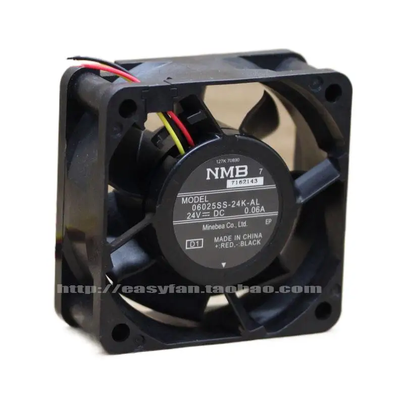 

06025SS-24K-AL NMB 6025 6cm 24V 0.06A Printer Cooling Fan 60×60×25mm Cooler