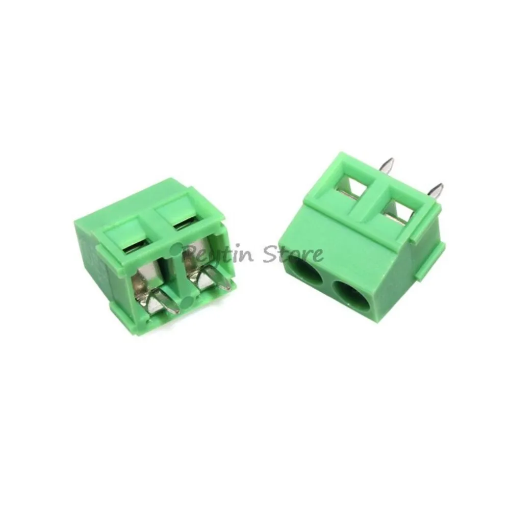 5Pcs KF127-2P 3P Spacing 5.0mm 300V 10A Screw Type Spliceable Terminal Block Green