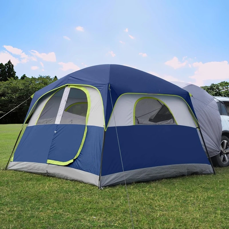 Suv Tent Voor Kamperen, 6-persoons Auto Kampeertent, Suv Achterklep Tent Voor Buiten, Eenvoudig Opzetten Tent Met Regenvlieg 10'x9'x78in(H)