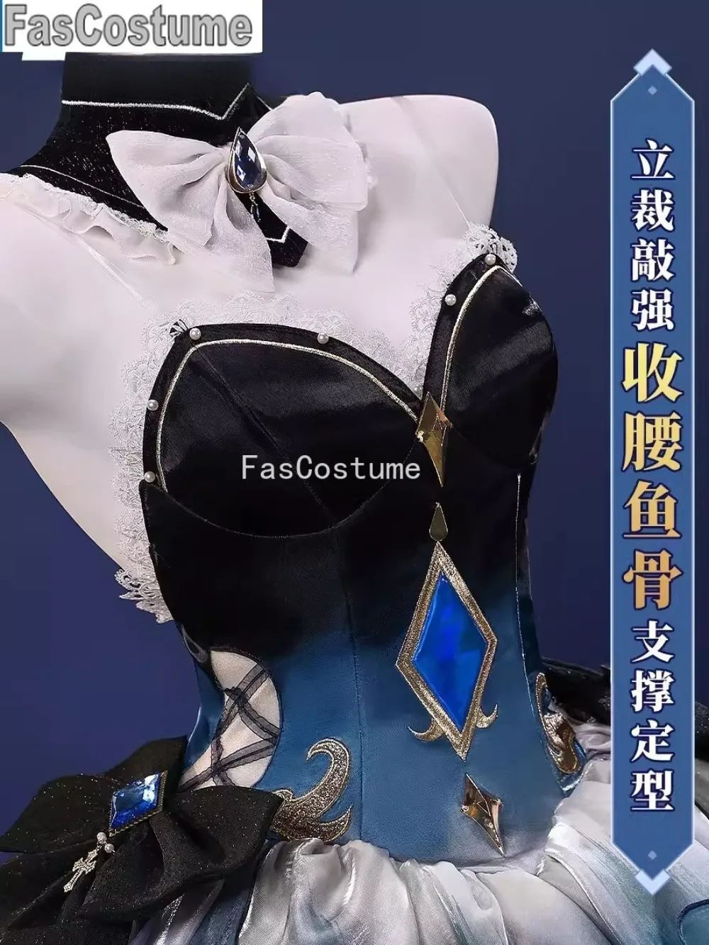 

Genshin Impact Furina Focalors Deep Sea Letter Game Suit Elegant Dress Cosplay Costume Halloween Party Outfit Women