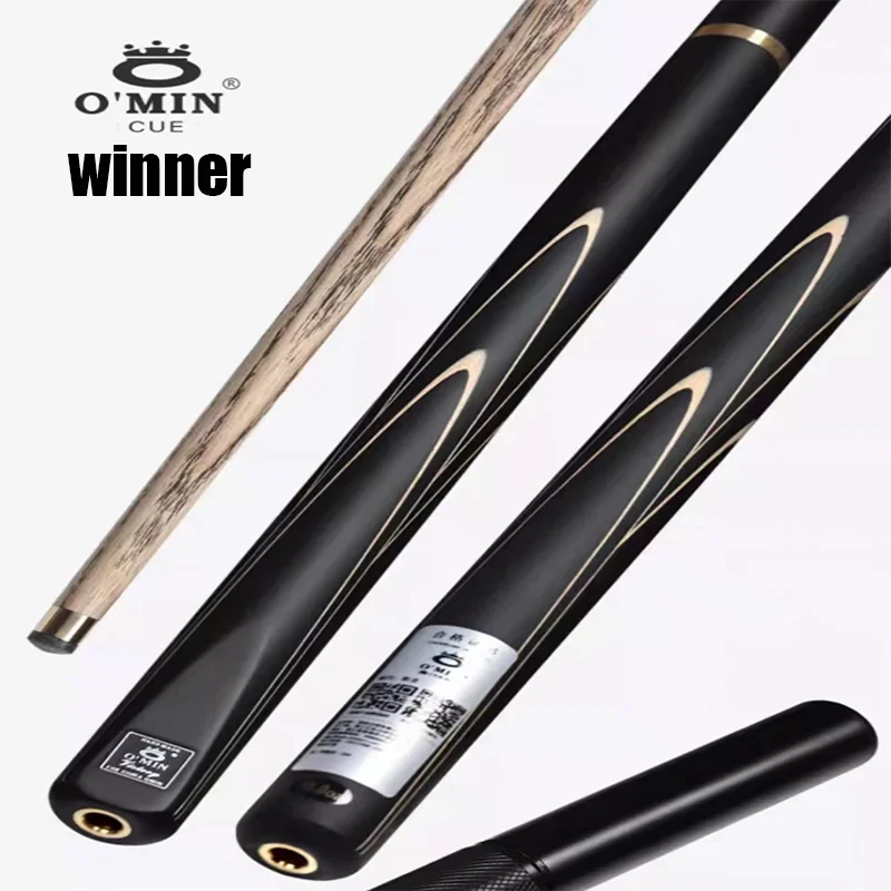 OMIN 3/4 Split Snooker Cue Stick 10mm Small Tip And Handmade Ash Wood Body Imported from North America for Better Grip And Sweat