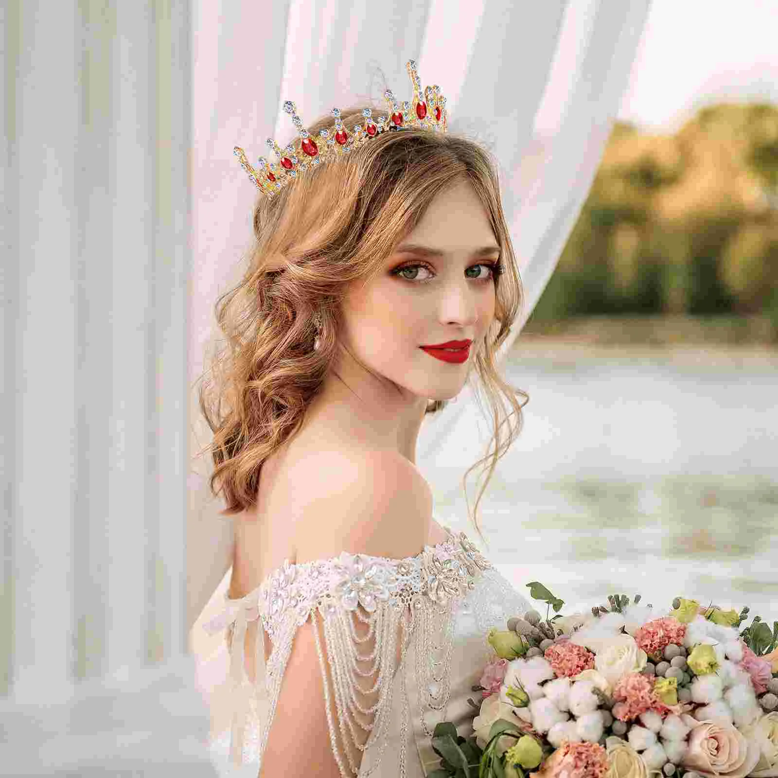 The Crown Rhinestone Gorgeous Bridal Wearing Wedding Hair Accessories Women Headdress Bride Headbands Tiara