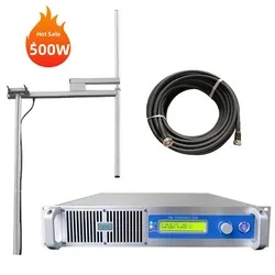 1-Bay Antenna 30M Cables 500W FM Broadcast Transmitter 500 Watts For Radio Station Kit