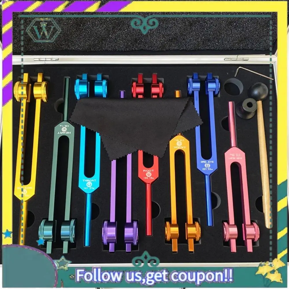 

NEW Chakra Tuning Fork Set, Tuning Forks For Healing Chakra Set, For Healing,Sound Therapy,Keep Body Durable