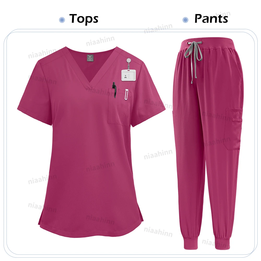 Medizinische Kleidung für Frauen, Scrubs, Jogger-Sets, Stillhosen, OP-Kittel, hochwertige medizinische Uniformen, Großhandel, Schönheitsuniform – Detail 13