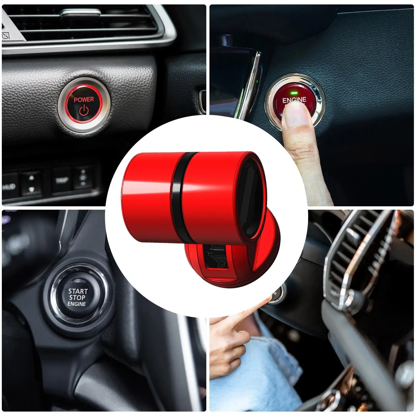 بدء غطاء أزرار السيارات الداخلية الإشعال غطاء أزرار المضادة للانزلاق واقية الكسوة الملحقات للمركبة الداخلية الرجال البالغين