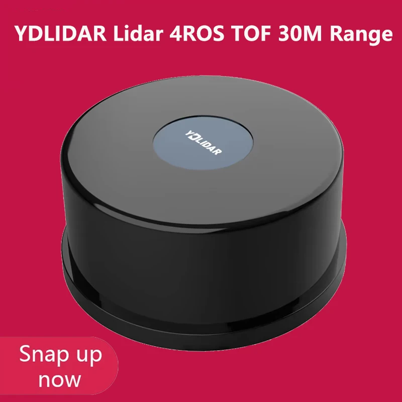 YDLIDAR Lidar 4ROS TOF 30M Range 100KLux High-precision Waterproof Dustproof Anti-Glare Mapping for ROS ROS2 Raspberry Pi Jetson