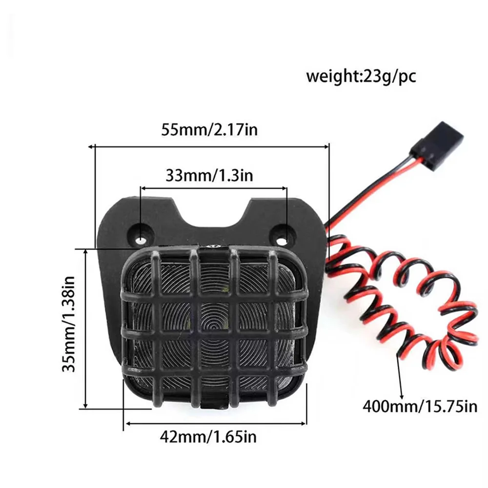 Lumière électrique de moto RC R361 pour LOSI 1/4 Promoto-MX, lumière ronde/carrée pour voiture tout-terrain, accessoires RC