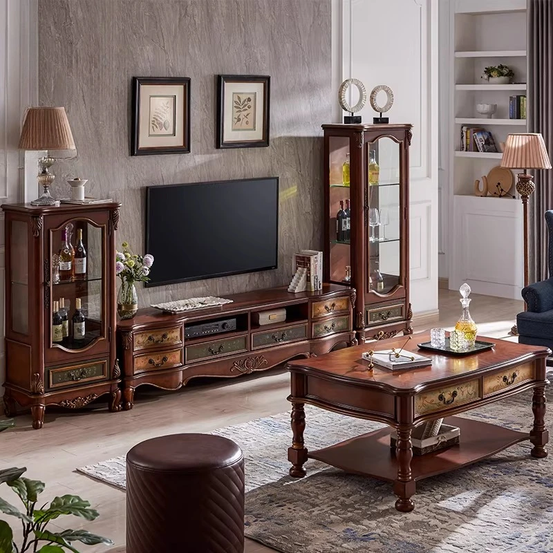 

Винтажная тумба под телевизор универсального дизайна, золотистая, в скандинавском стиле, деревянная, для гостиной, минималистичная мебель для дома