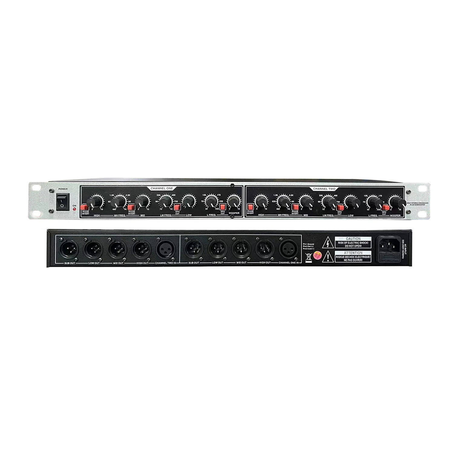 224XL 4-Way Audio Crossover Subwoofer 2/4 Crossover Audio Professionnel for Stage Performance