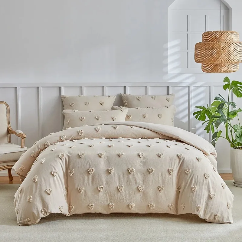 Duvet Cover Bedding Set Twin Full Queen King Size 135x200 Nordic Quilt Cover 240x220 Double Single Heart Bed Linen 200x200