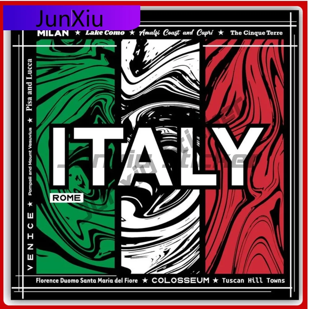 

Italy Travel Abstract Art Vinyl Sticker Travel Scratch-proof Decals Accessories Car Truck Bumper Water Bottle Laptop Sticker Cus